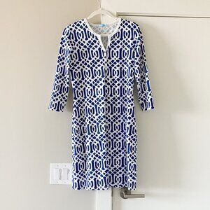 J. McLaughlin Catalina Cloth Shift Dress Size S Artsy Career Work